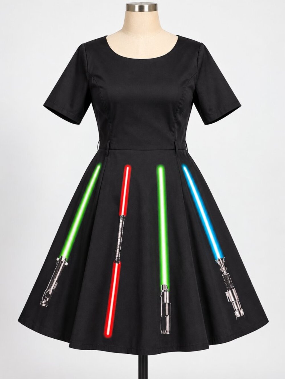 Her Universe Star Wars: The Clone Wars Lightsabers Retro Dress – Women's 2X
